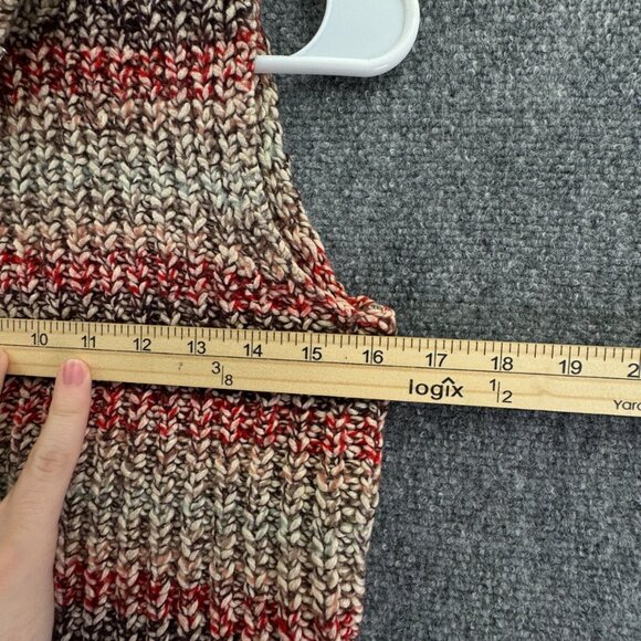 J. Crew Sweater Vest Women's Small Striped Knit Warm Beige Colorful Turtleneck - Picture 5 of 13